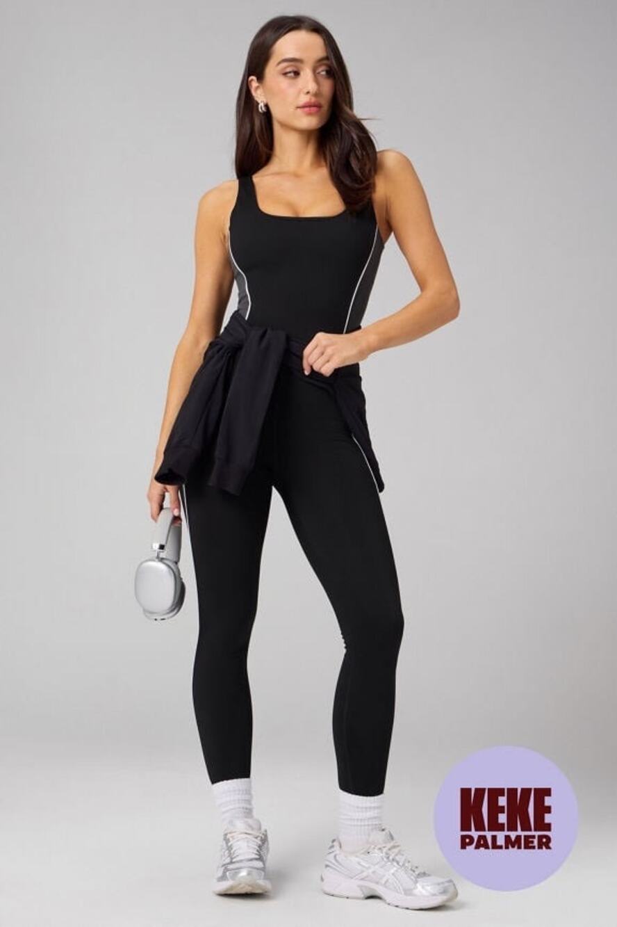 New Fabletics On-The-Go Powerhold Jumpsuit Women's size M Black